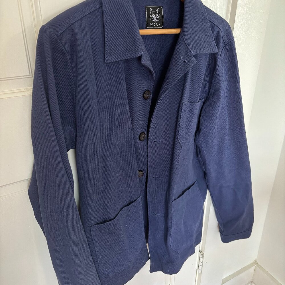 WOLF Men's Navy Lightweight Shirt Jacket